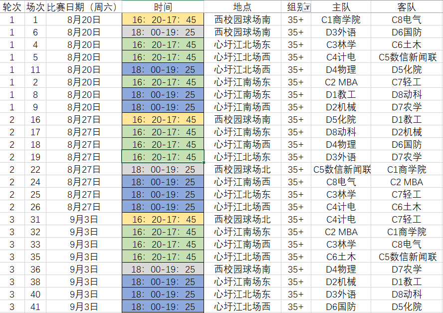 image 35+组赛程